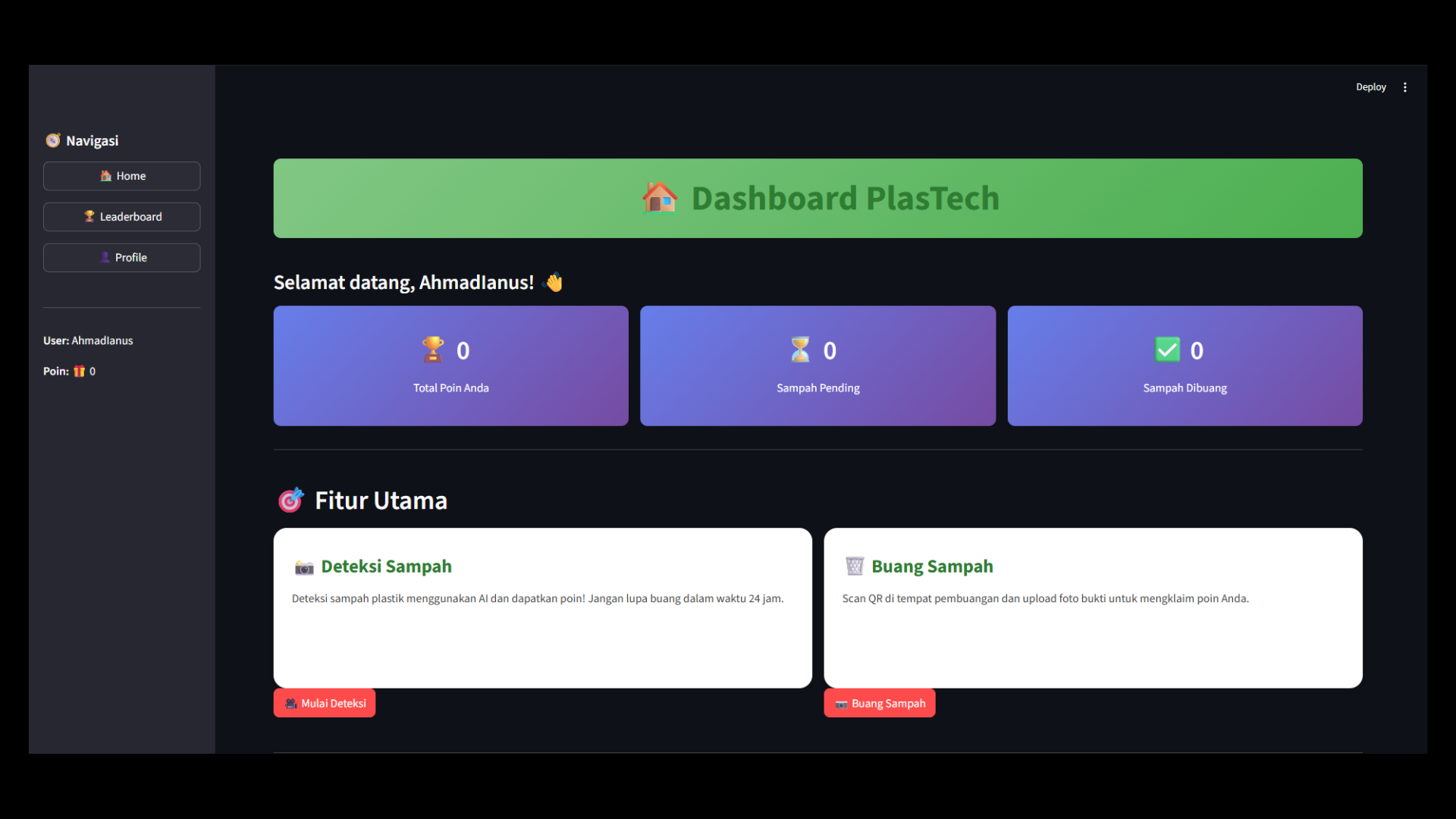 Dashboard Page